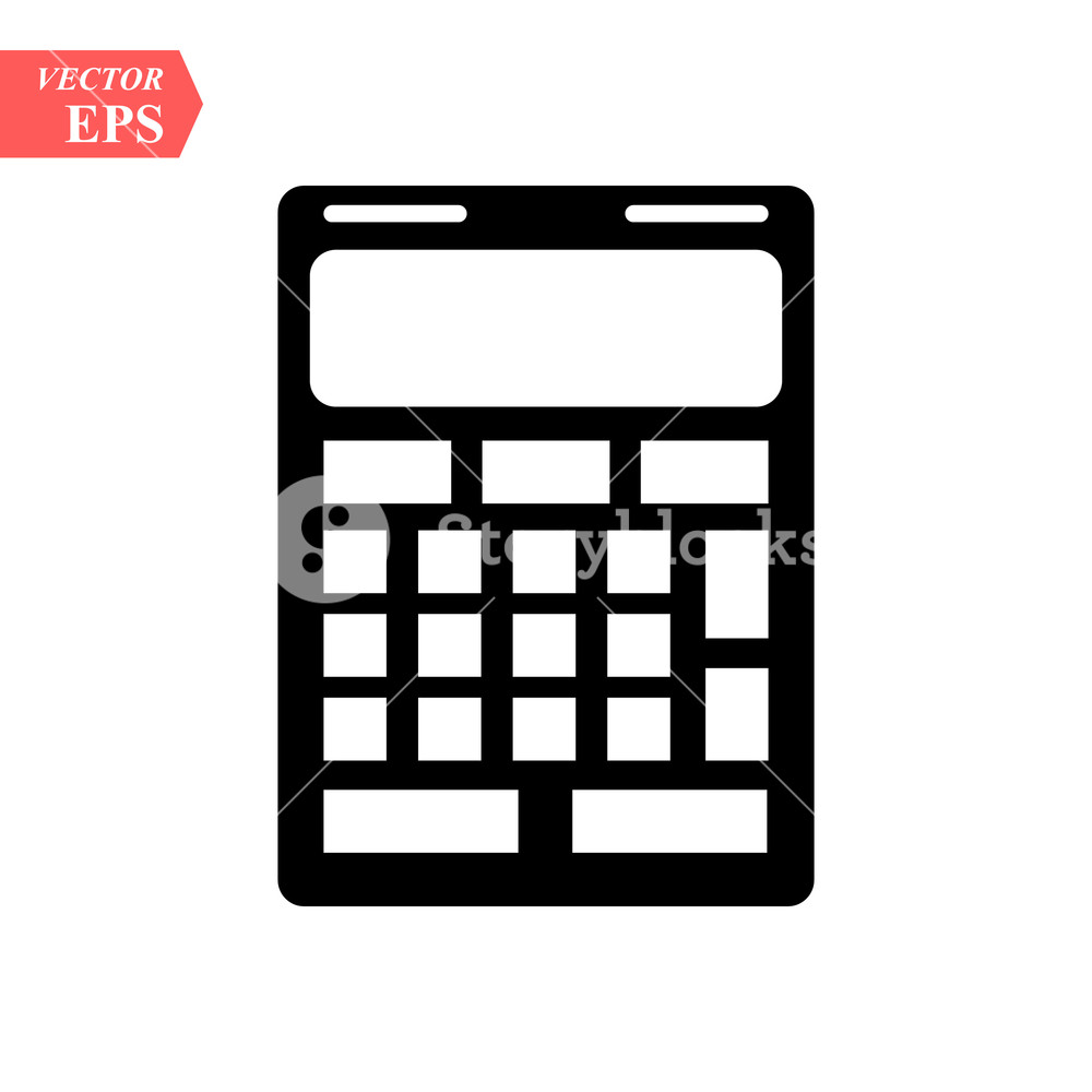 1000x1000 Calculator Icon Vector Savings, Finances Sign Isolated On White