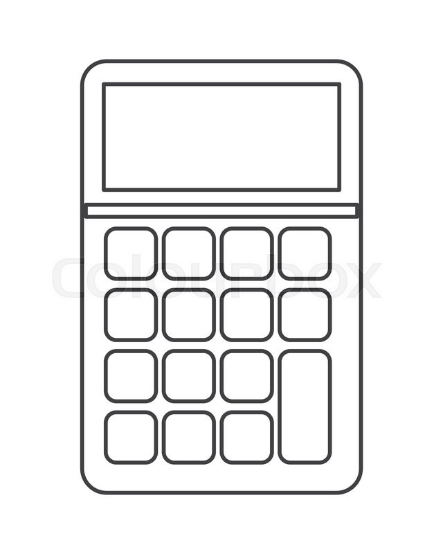 640x800 Flat Design Single Calculator Icon Stock Vector Colourbox