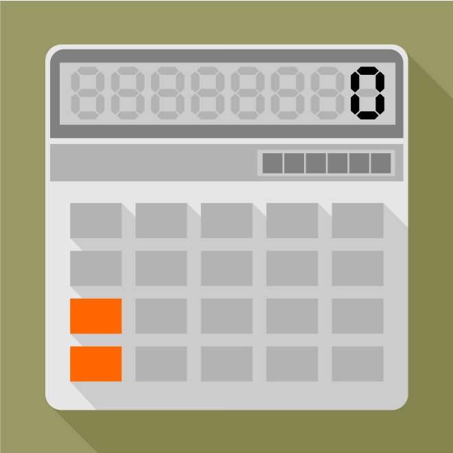 660x660 Calculator Icon Vector