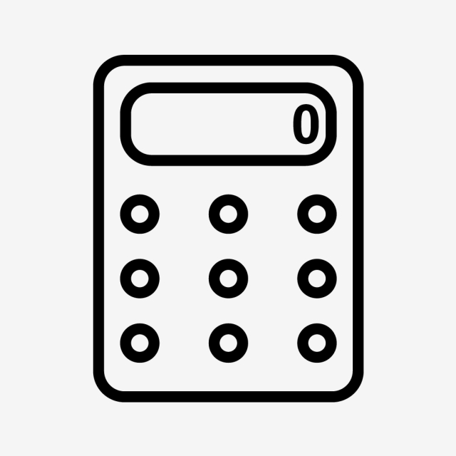 640x640 Vector Calculator Icon, Calculator Icon, Math Icon, Math Png