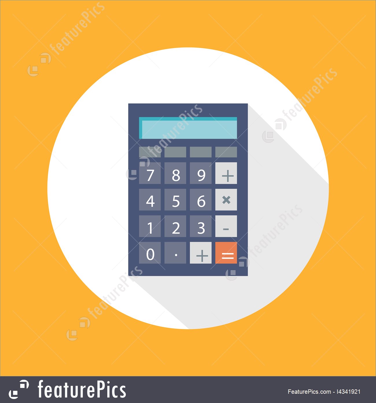 1300x1392 Calculator Flat Concept Icon Vector