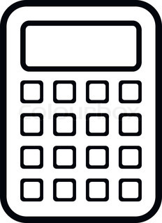 232x320 Calculator Icon Black And White