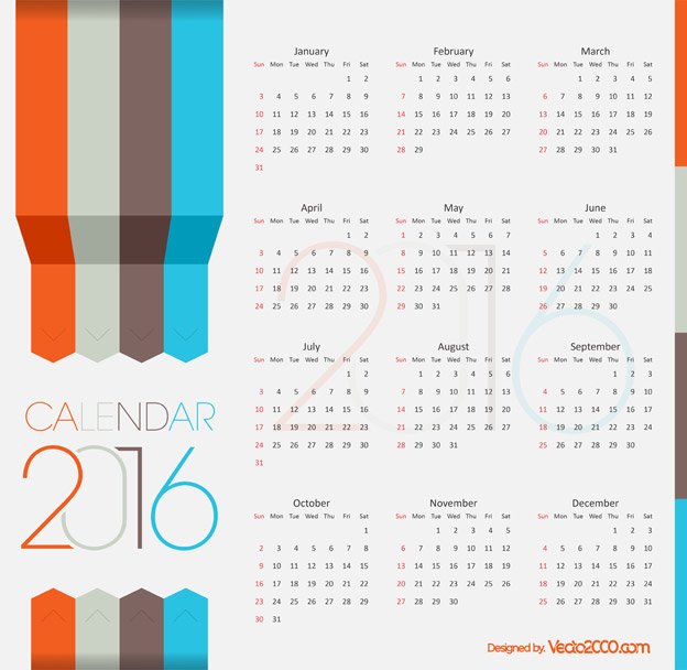 624x608 Calendar Vector