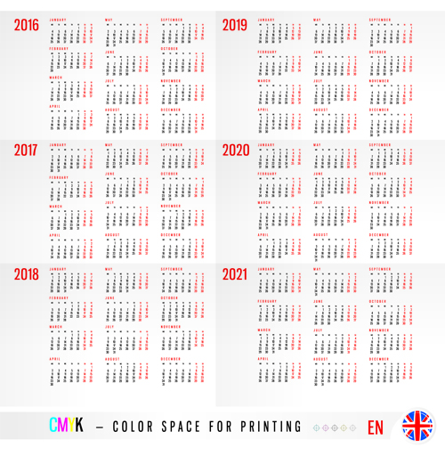 500x512 Grid Calendar Design Vector Free