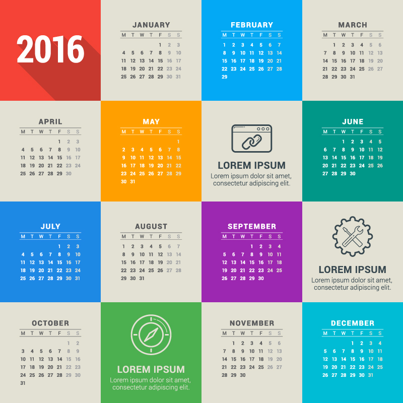 800x800 Month Blocks Calendar Vector Free Vector Graphic Download