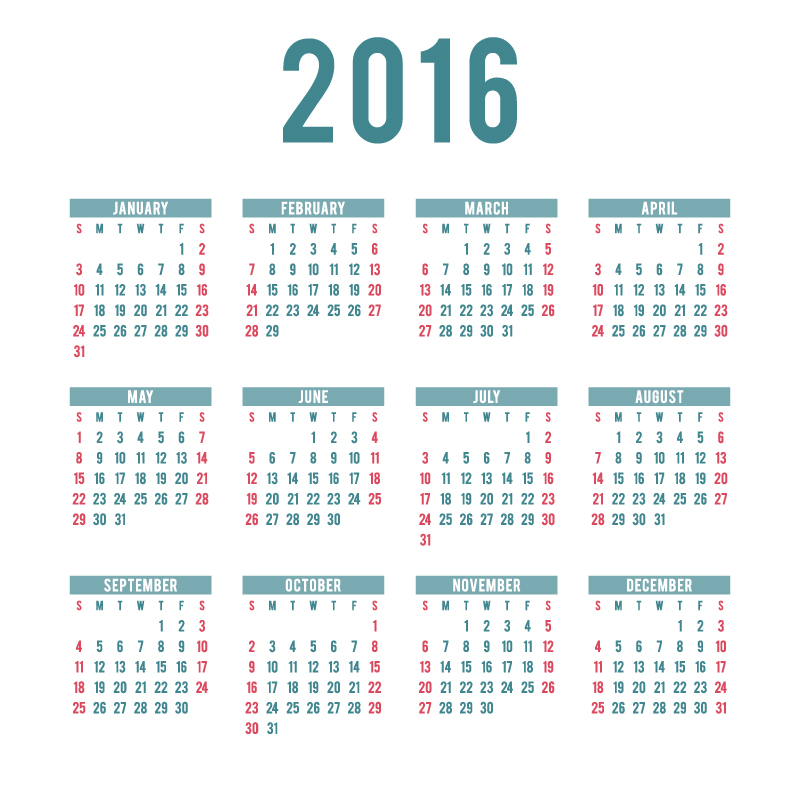 800x800 Simple Blue And Pink Calendar Vector Free Vector Graphic