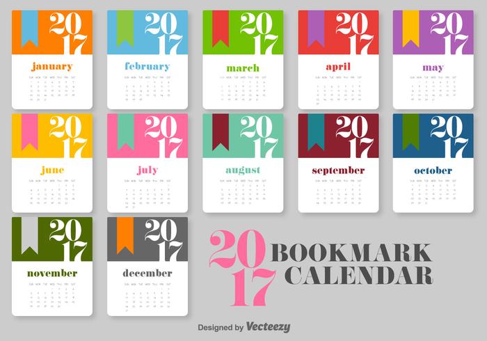700x490 Calendar Vector Template