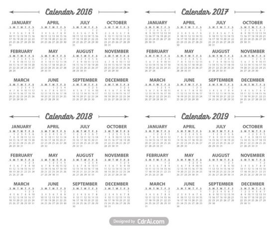 Calendar 2017 Vector Free Download at Vectorified.com | Collection of ...