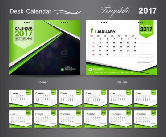 539x445 Desk Calendar Vectors Template Free Download