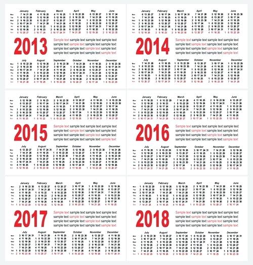 Set Of Calendars Template Vector Graphic Free Download Calendar 500x524 Set Of Calendars Template Vector Graphic Free Download Calendar
