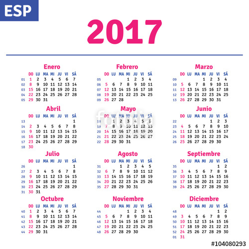 Spanish Calendar Horizontal Calendar Grid, Vector Stock 500x500 Spanish Calendar Horizontal Calendar Grid, Vector Stock