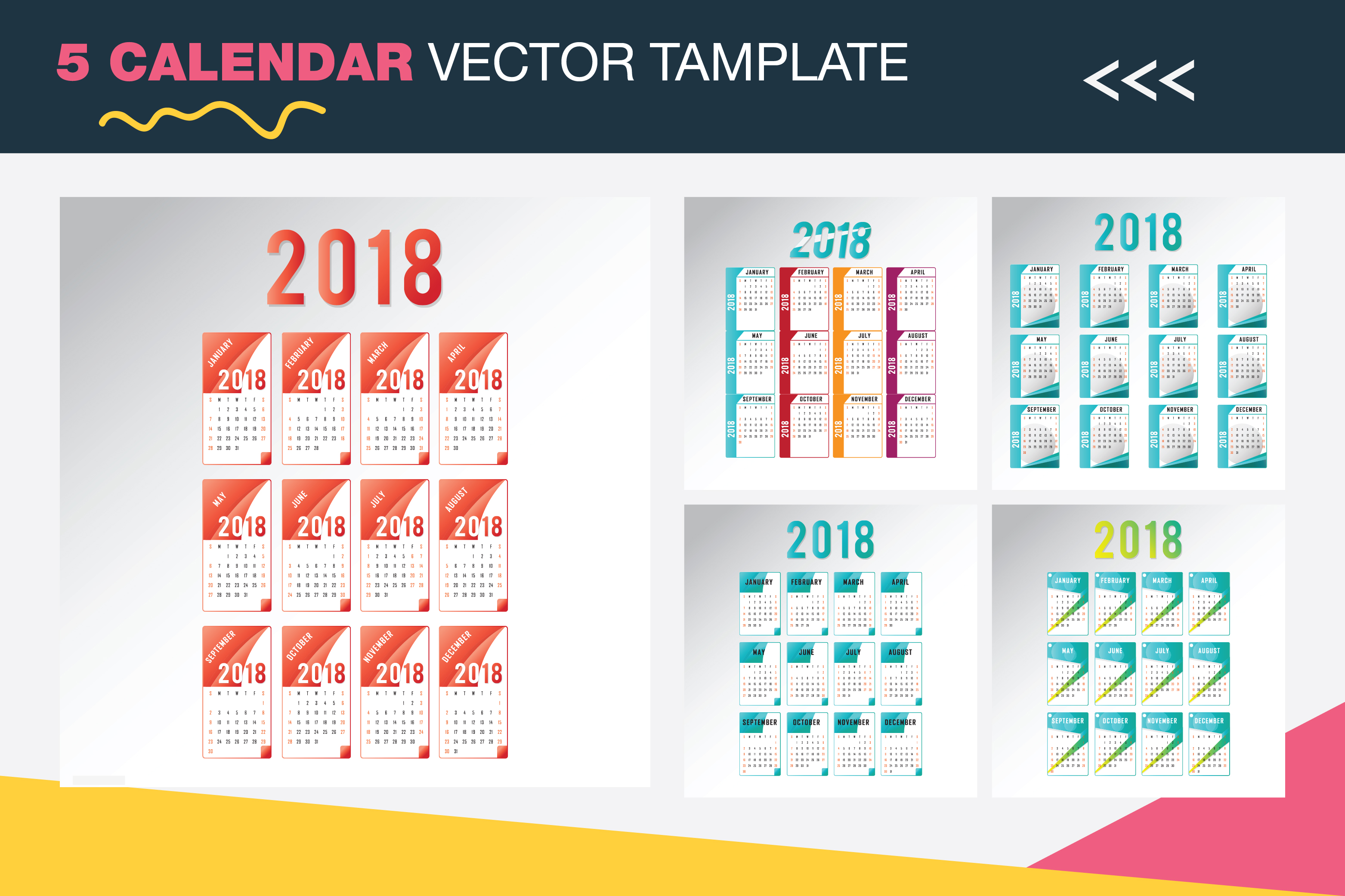 3125x2083 Calendar Vector Tamplate