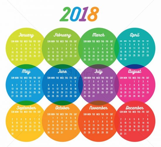550x502 Abstract Colorful Calendar Vector Cdr