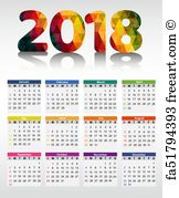 162x179 Free Art Print Of Calendar Korean, Sunday Simple Annual