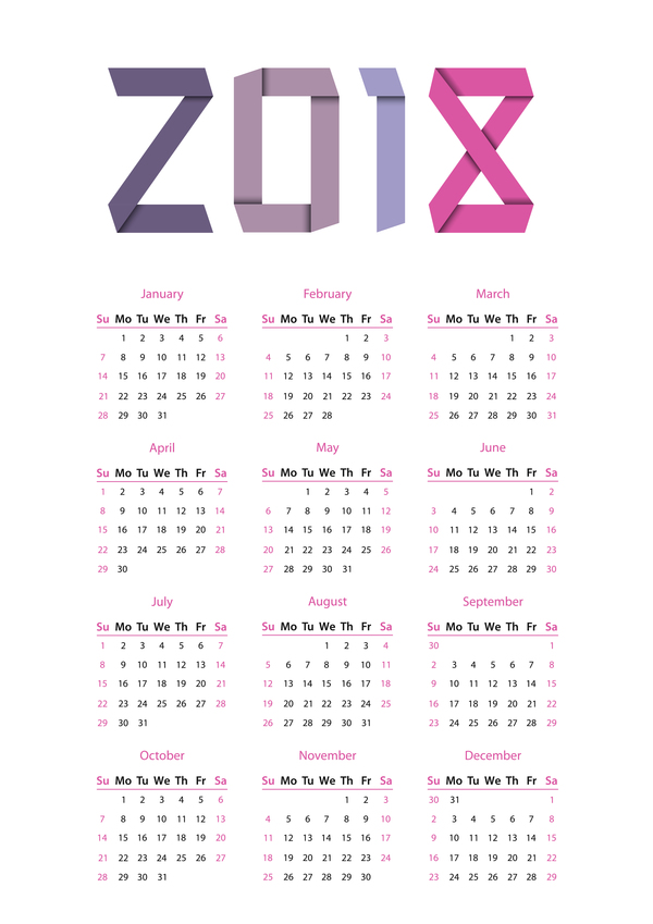 600x849 Simple Calendar Vector Material Free Download