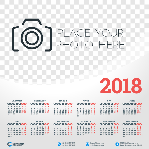 500x500 Business Calendar Template Vectors Free Download