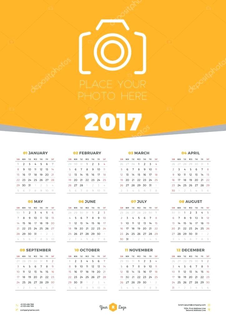 Calendar Design Template For Year Week Starts Stationery Vector 723x1023 Calendar Design Template For Year Week Starts Stationery Vector