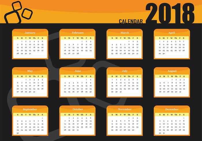 Vector Template Of Printable Monthly Calendar 700x490 Vector Template Of Printable Monthly Calendar