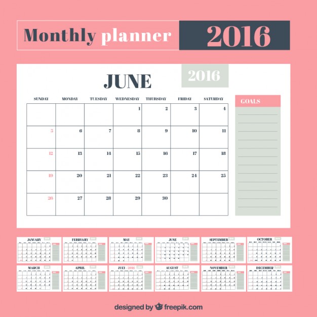 Cute Monthly Planners 626x626 Cute Monthly Planners