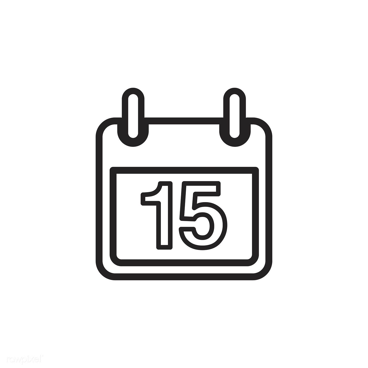 1400x1400 Calendar Icon Vector Free Image