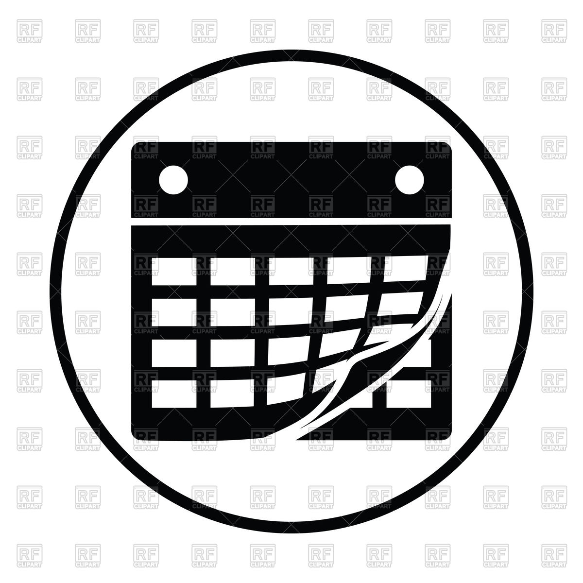 1200x1200 Thin Circle Design Of Calendar Icon Vector Image Of Silhouettes