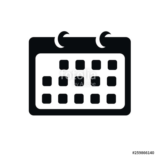 500x500 Calendar Icon Vector Black Calendar Icon Stock Image And Royalty