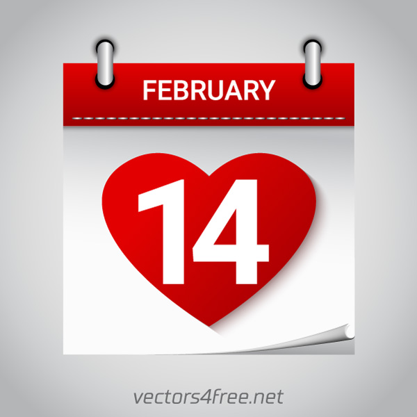 600x600 Free Vector Valentines Day February Calendar Icon Free Icon