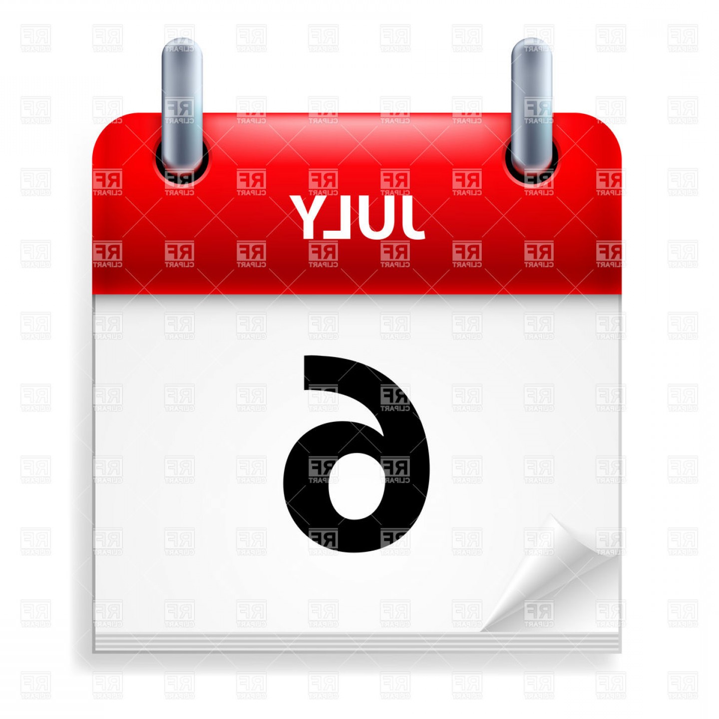 1440x1440 July Calendar Icon Vector Hoodamath