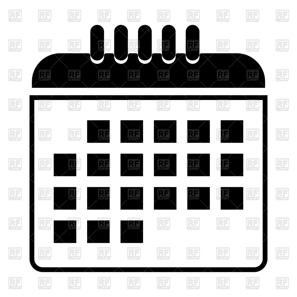 1200x1200 The Calendar Black Color Icon Vector Image Of Icons And Emblems