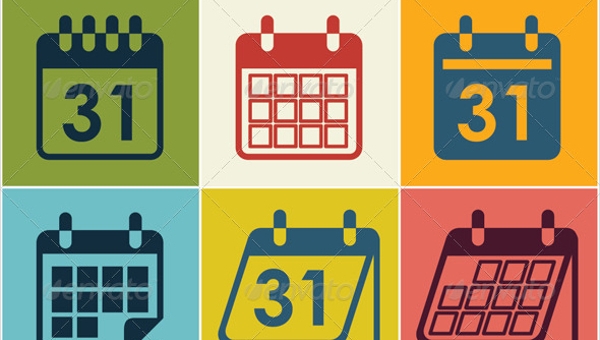 600x340 Calendar Icons