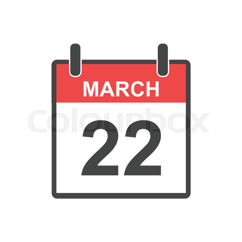 800x800 March Calendar Icon Vector Stock Vector Colourbox