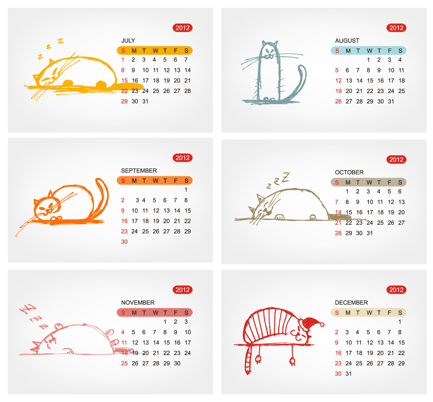 Calendar Template Vector