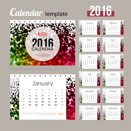Calendar Template Vector at Vectorified.com | Collection of Calendar ...