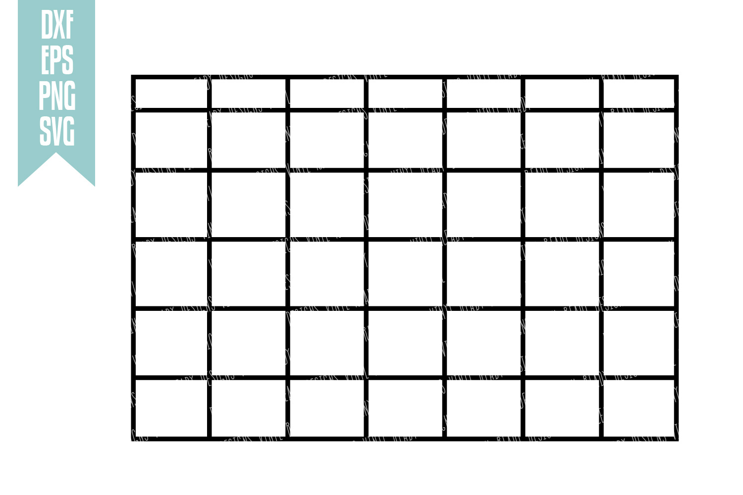 1500x1000 Monthly Calendar Blank Template