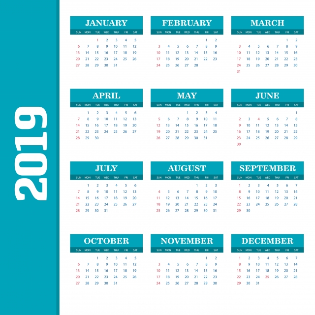 640x640 Calendar Template Vector Background, Annual Png