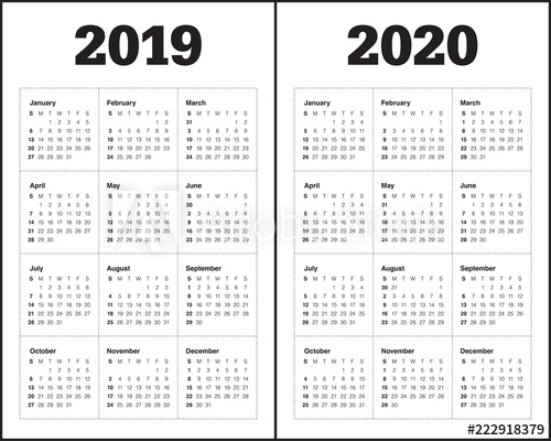 500x400 Year Calendar Vector Design Template