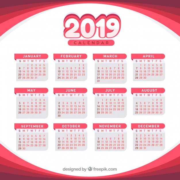626x626 Calendar For In Flat Design Vector Free Download