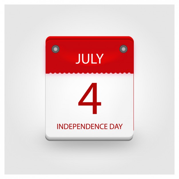 626x626 Independence Day Calendar Vector Free Download