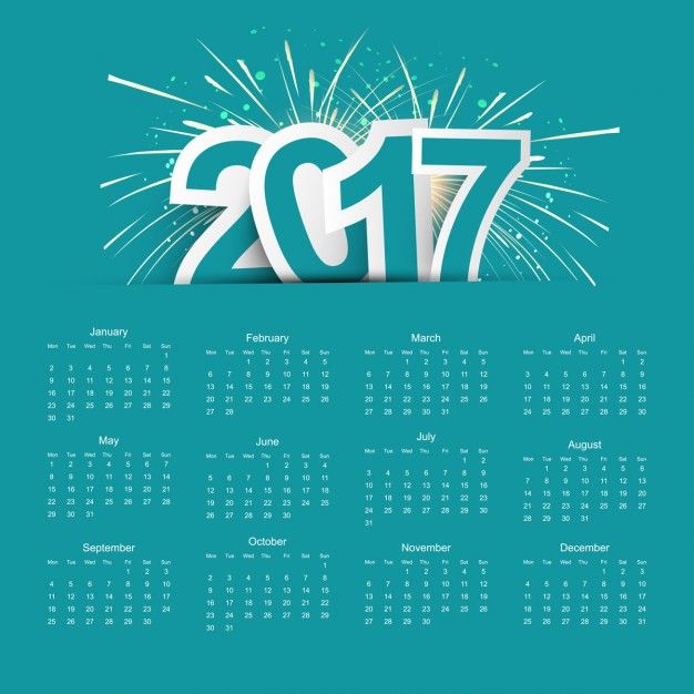 Calendario Con Fuegos Artificiales Vector Gratis 626x626 Calendario Con Fuegos Artificiales Vector Gratis