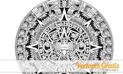 500x300 Calendario Azteca En Vector Vectores Gratis