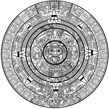 350x350 Maya Azteca Calendario Maya Vector