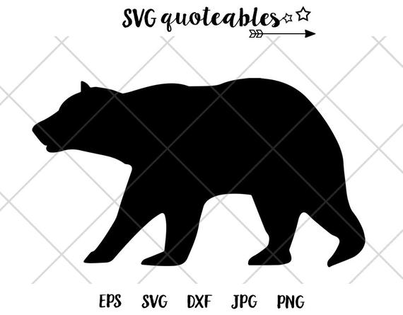 570x445 California Bear Silhouette Clipart Outdoor Etsy
