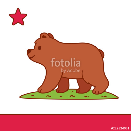 500x500 Cute Cartoon California Bear Stock Image And Royalty Free Vector