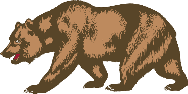 600x300 California Bear Clip Art