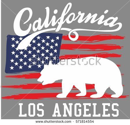 450x434 California Bear American Flag Graphic Design Vector Art Cali