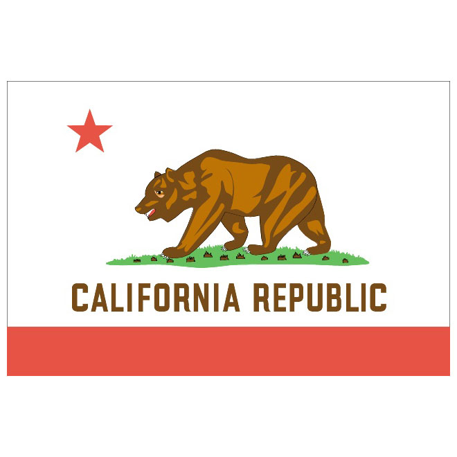 660x660 Californian Vector Flag