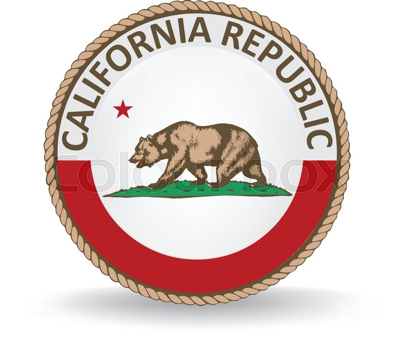 800x683 Flag Seal Of The State Of California Stock Vector Colourbox