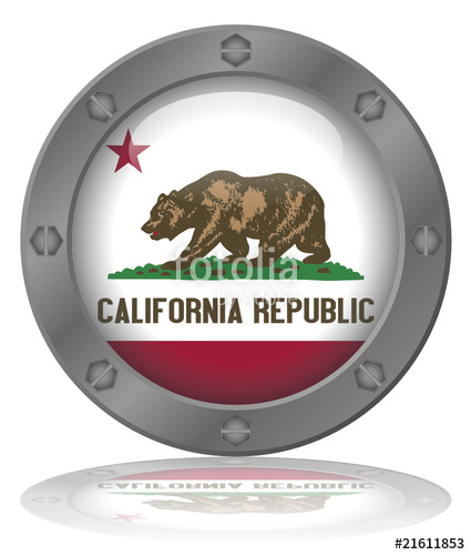 425x500 State Of California Flag Button