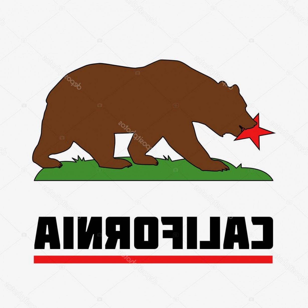 1228x1228 Stock Illustration State Of California Flag Soidergi