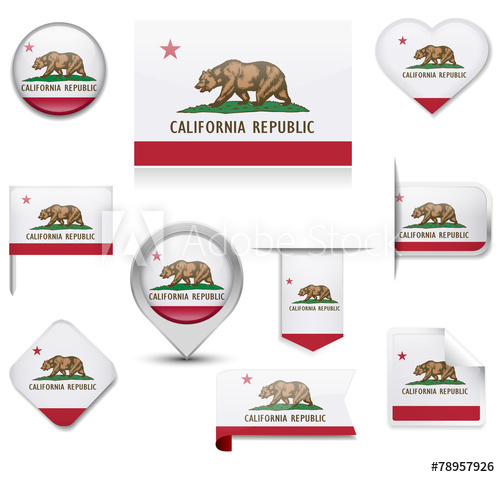500x477 California Flag Collection